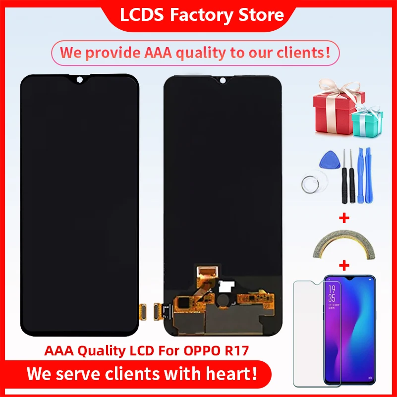 

Support Fingerprint AAA AMOLED For OPPO R17 LCD With Frame LCD Display Screen For OPPO R17 LCD Display Screen 10-Touch