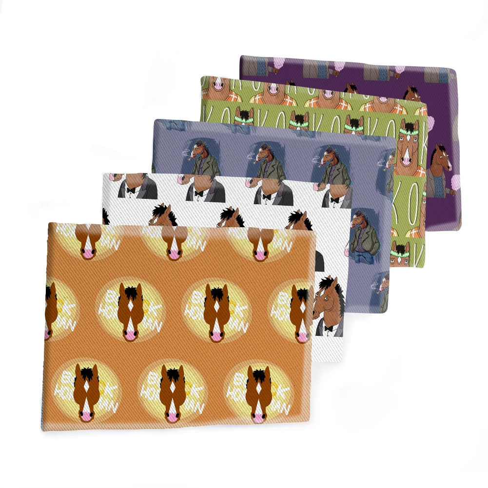 50*145 см длинное лицо лошади ткань мультфильм Печатный полиэстер хлопок саржа патч