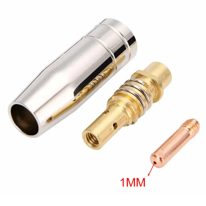 

3pcs/set Welding Nozzles 15AK 1.0mm Contact Tip With Holder CO2 MIG Welding Torch Air Cooled MB Welding Tools Accessories