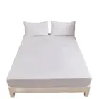 Постельное белье, мягкая белая однотонная простыня на резинке, устойчивая к истиранию, защита от морщин, домашнее белье, 1 шт.