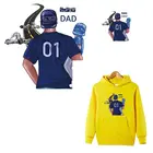 Термонаклейки на футболку Dady  Boy, моющиеся термонаклейки на одежду для детей и родителей, Забавный дизайн