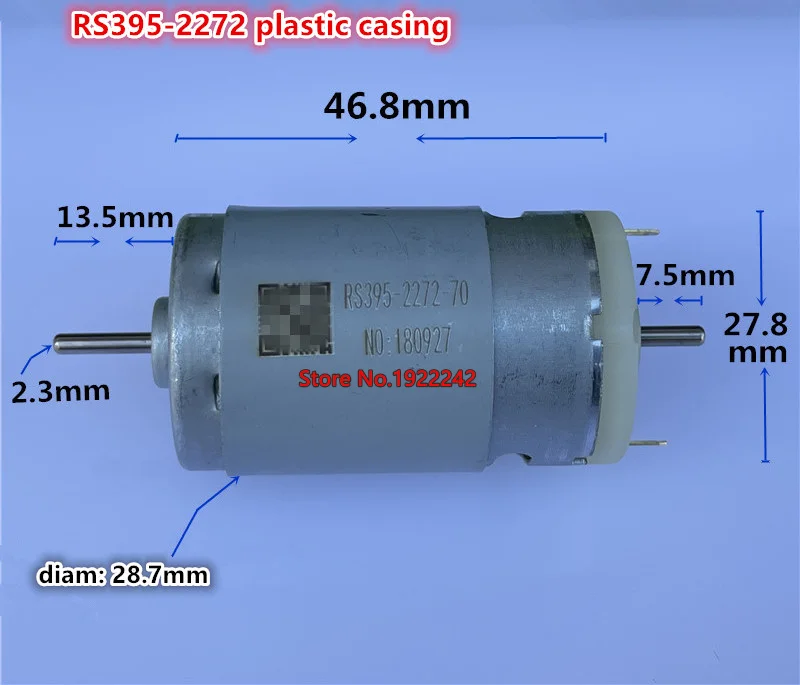 Новый мотор RS395 с двойным выходным валом Угольная щетка 14 4 6800 395 об/мин постоянный