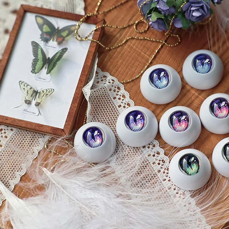 Ojos de acr&iacute;lico para mu&ntilde;eca BJD, Ojos de efecto met&aacute;lico de 10mm-24mm para mu&ntilde;eca 1/8 1/6 1/4 1/3, accesorios para mu&ntilde;eca BJD SD, Ojos de 10mm-24mm-4