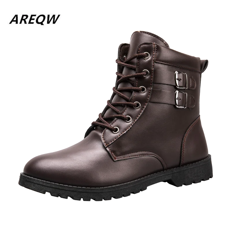 2019 г. Весенне осенние однотонные мужские повседневные ботинки на высоком каблуке