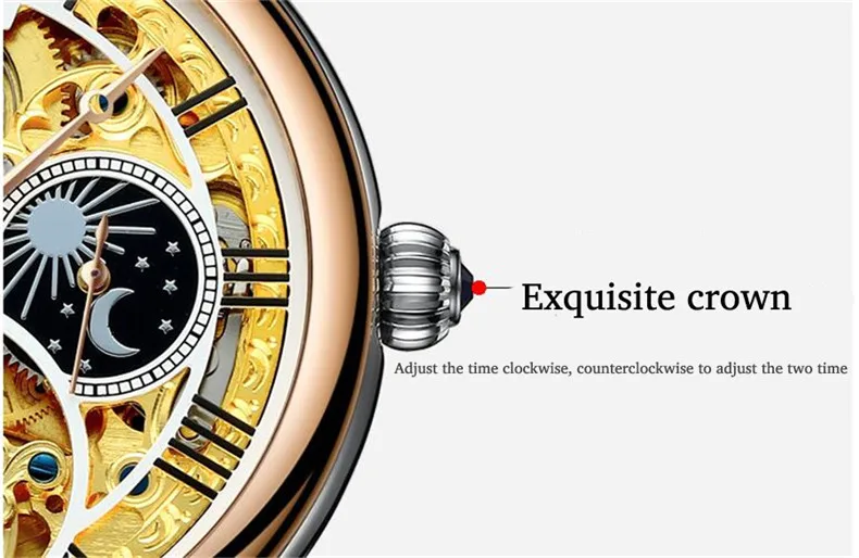 AILANG Moon Phase, мужские винтажные автоматические механические часы, мужские часы со скелетом, s Tourbillon, часы, лучший бренд, Роскошные, Новинка