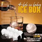 4 полости формователь кубиков льда для льда гибкий силиконовый виски коктейлей DIY Круглый лед мяч сетки Вечерние бар Кухня аксессуары