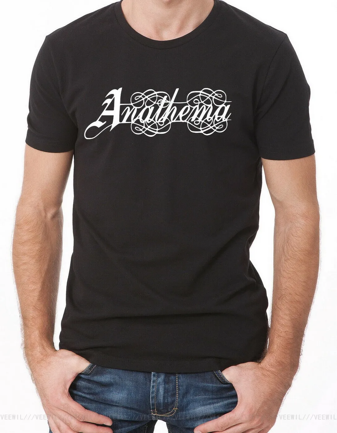Anathema Название Логотип футболки футболка праздничный размера плюс