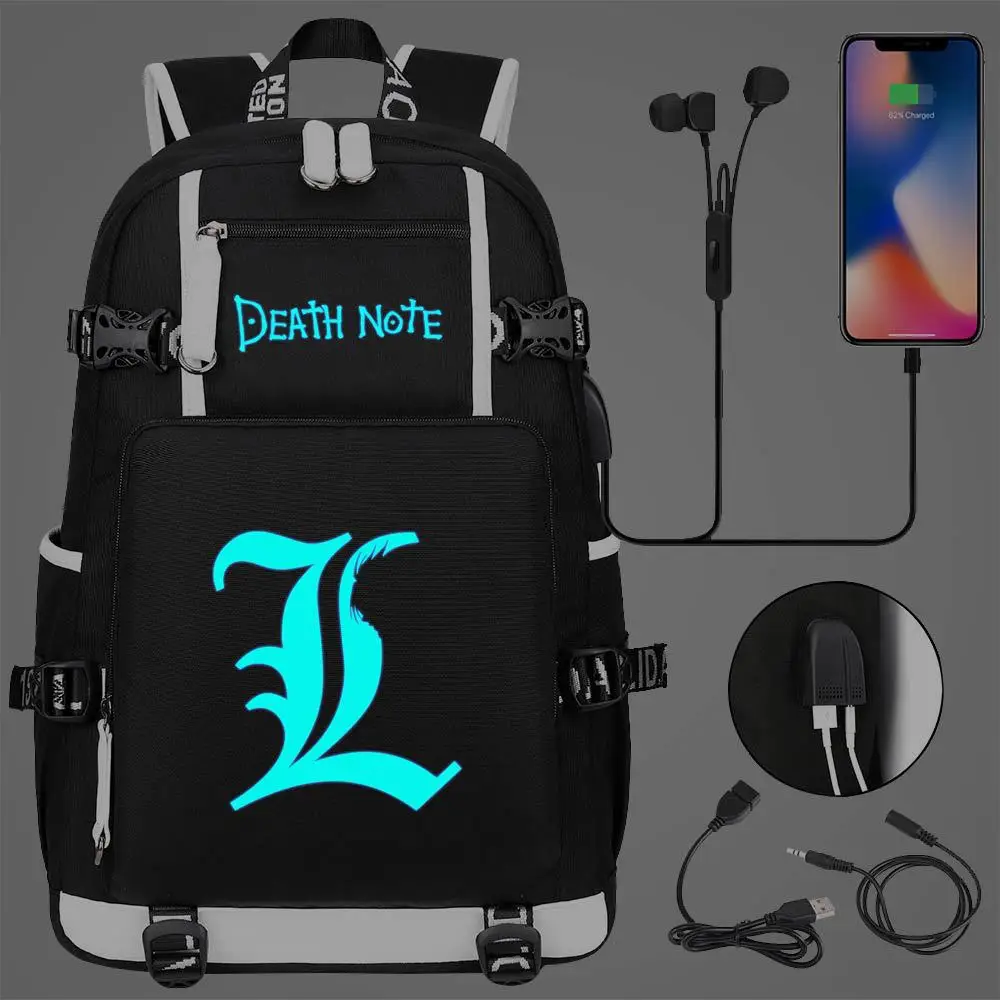 Светящийся в темноте рюкзак для ноутбука с героями аниме Death Note|bag rucksack|laptop