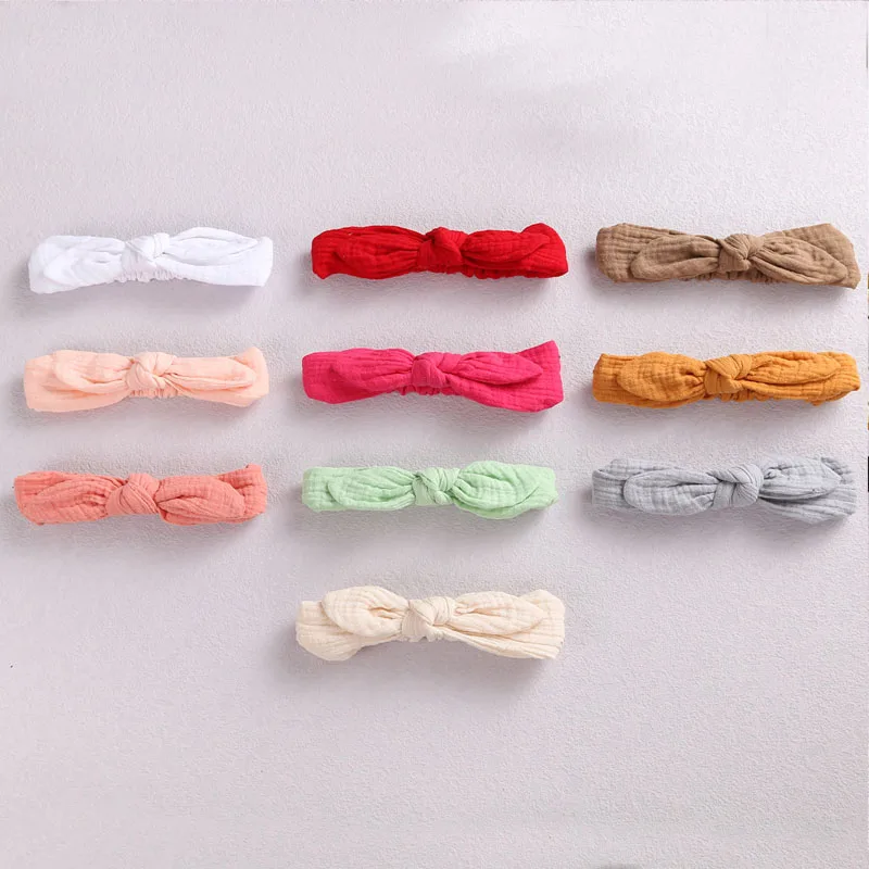 

Newborn Headband Cotton Solid Bow For Girl Rabbit Ear Hairbands Turban Knot Headband Kids Accessories Baby Hair Band