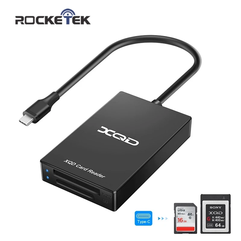 Rocketek Type c USB 3 0 SD XQD одновременно работает считыватель карт памяти передача Sony