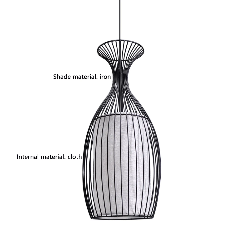 Промышленный Китайский подвесной светильник s кованая железная клетка для птиц