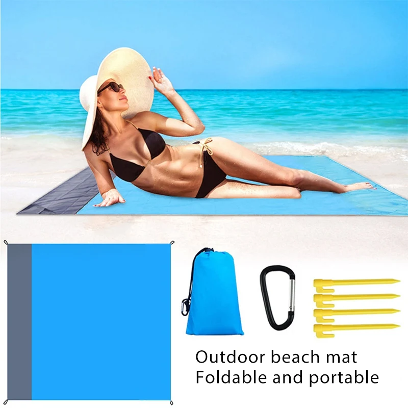 

200*200cm Moisture-proof Mat Portable Pocket Mat Multi-person Outdoor Camping Mat Grass Mat Moisture-proof Green Lawn Mat Mat