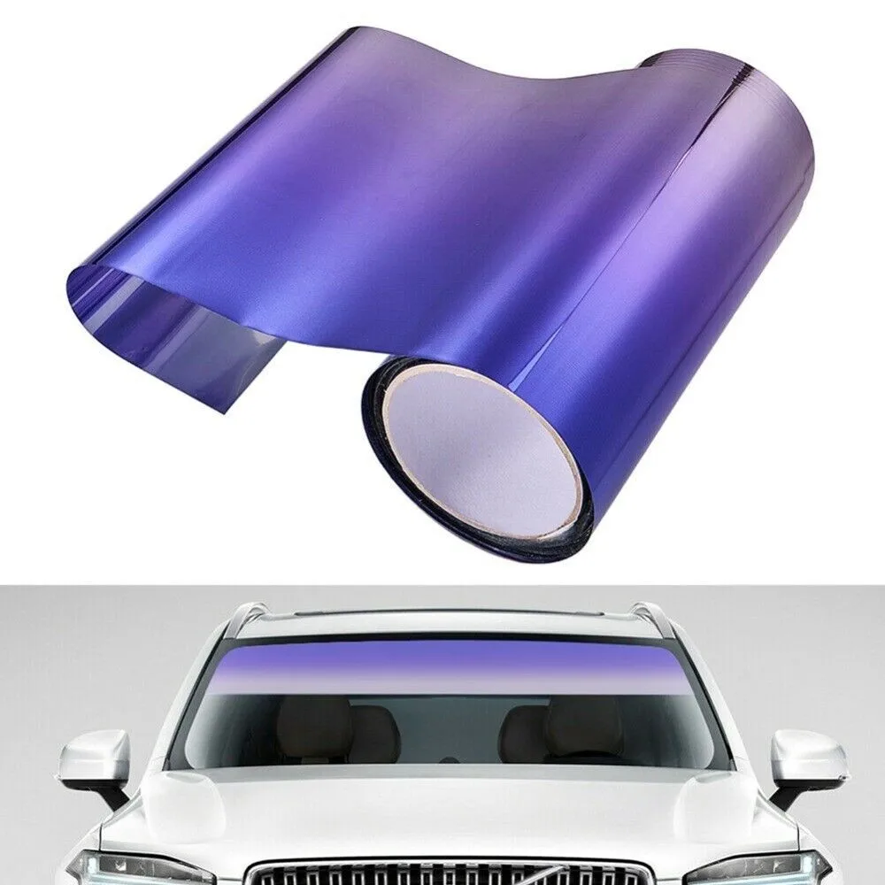 

Banner BLACK DIY Car Film Black Car Front PVC Tint UV Shade Visor High Quality