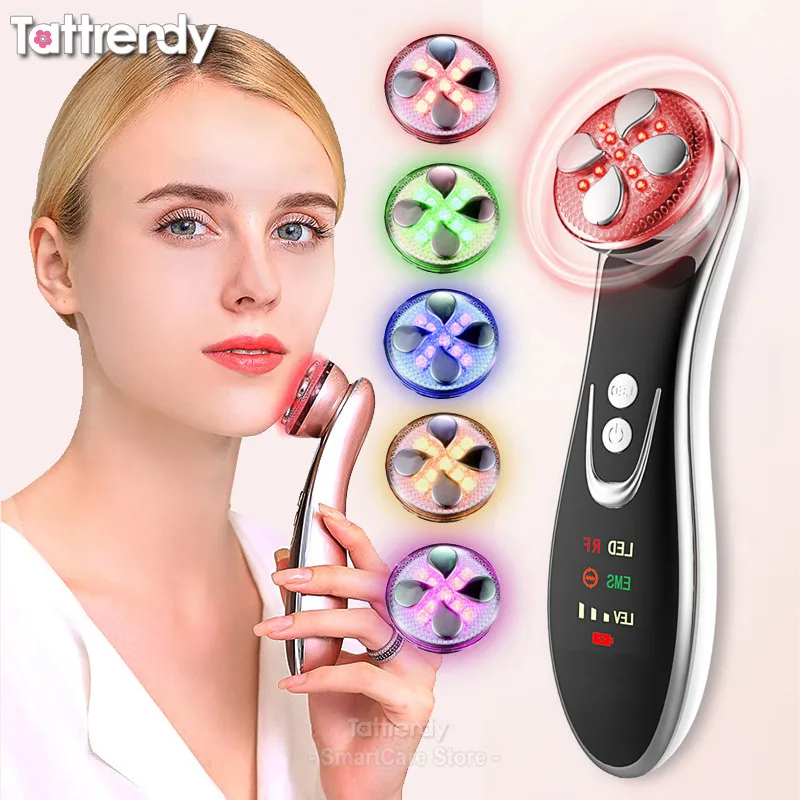 5 в 1 RF лифтинг лица дома Красота машина уход за кожей стяжки сшиты омоложение EMS