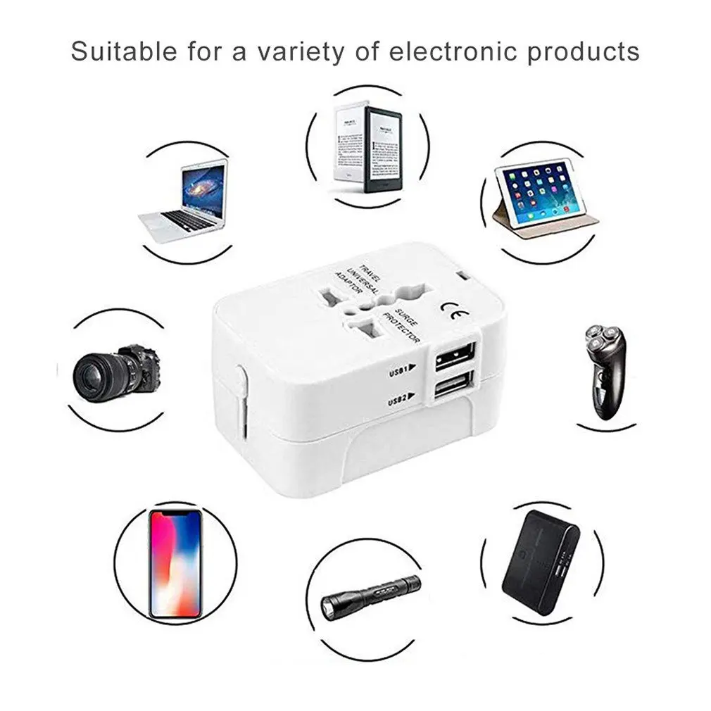 Многофункциональная розетка для преобразования чисто белая глобальная вилка