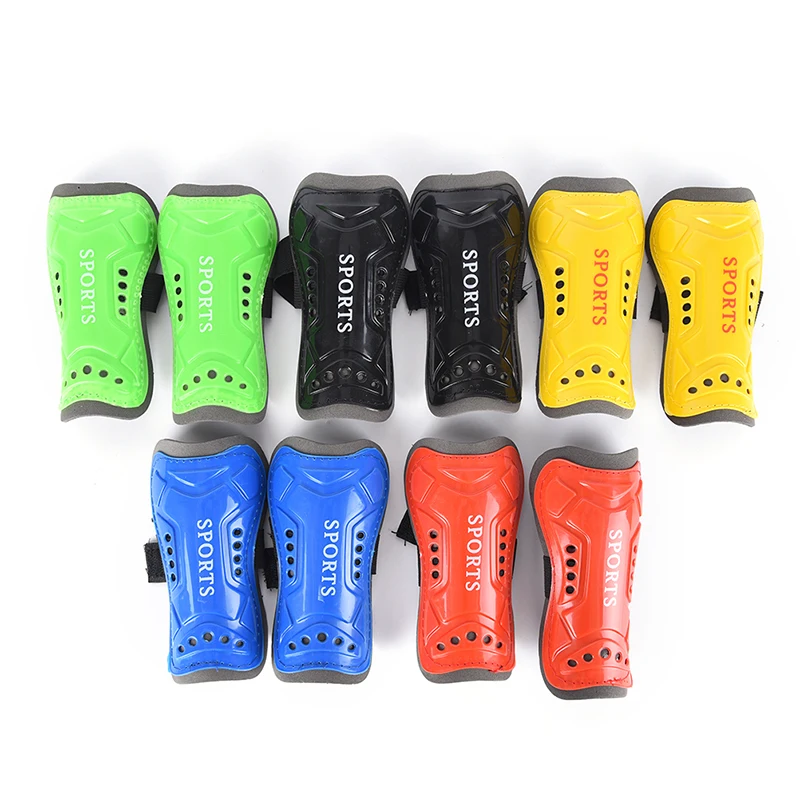 

1pair football leg guards ultra light PVC 14 * 7 * 5cm leg guards children football leg guards football protective gear