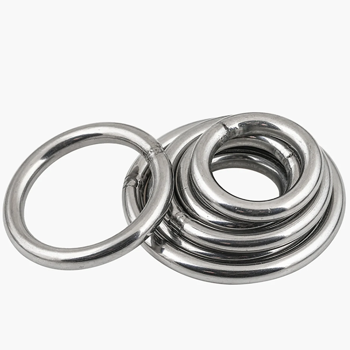 

304 Stainless Steel Heavy Duty Welded Round Rings M3 M4 M5 M6 M8 M10 Solid O Ring Rigging Marine Boat Hammock Yoga Hanging Ring