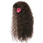 Парик из искусственных волос, волнистый, черный, для девочек, для косплея, парик для Хэллоуина Косплей