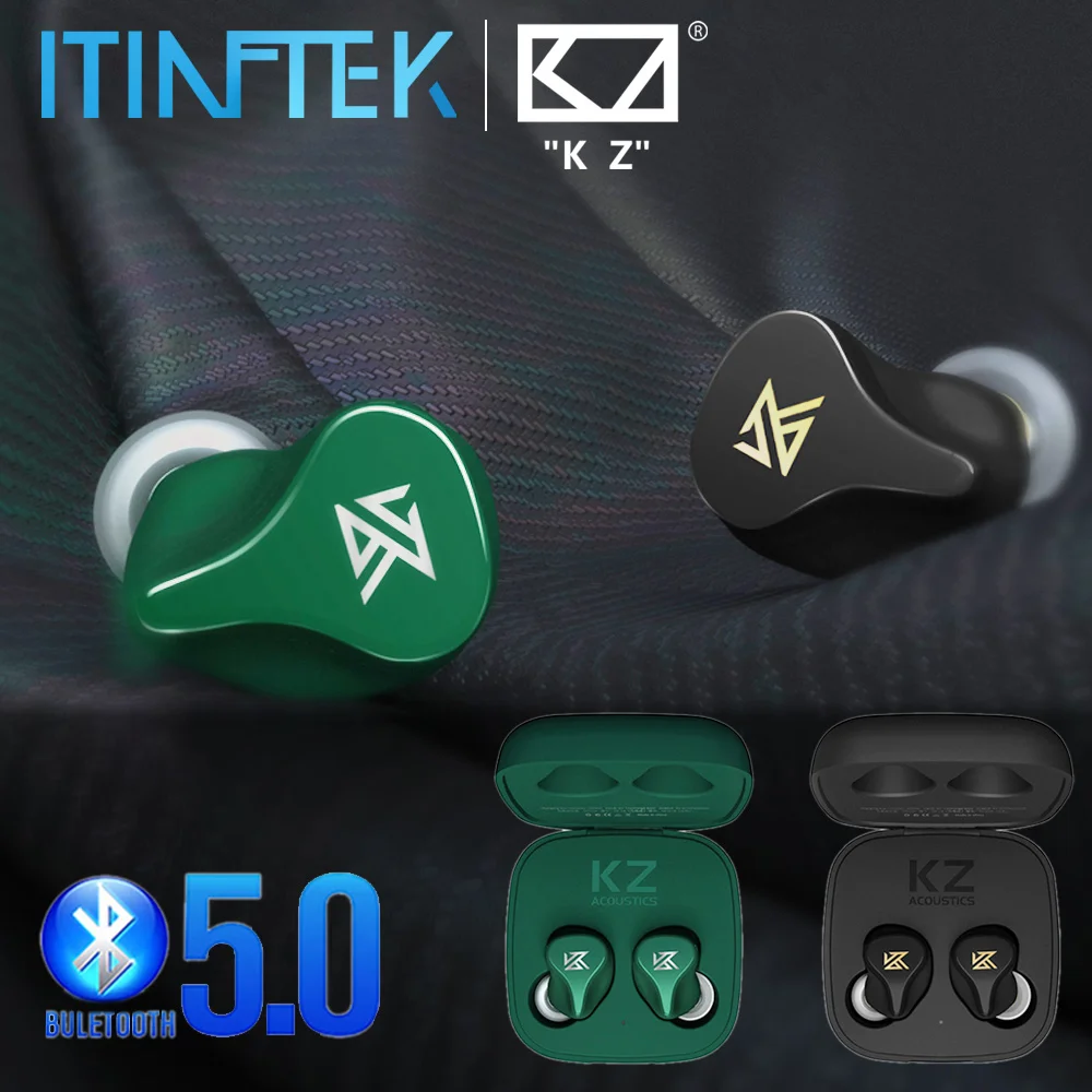 Спортивные наушники KZ Z1 PRO TWS Bluetooth 5 0 беспроводные Двойные магнитные динамические