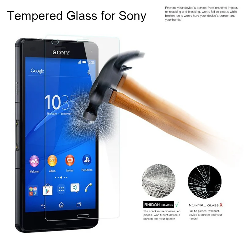 Прозрачное Защитное стекло для sony Xperia M2 M5 M4 Aqua закаленное XA XA1 XA2 ультразащитное Plus