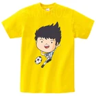 Футболки Captain Tsubasa Ozora Tsubasa, хлопковые топы Kojiro Hyuga, футболки с коротким рукавом, костюмы для косплея, летние футболки для взрослых детей