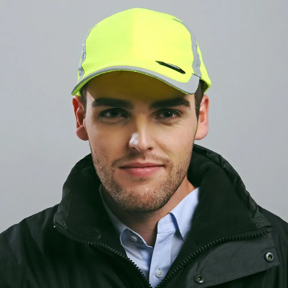 Хит продаж светоотражающая Мужская безопасная бейсбольная кепка Влагоотводящая