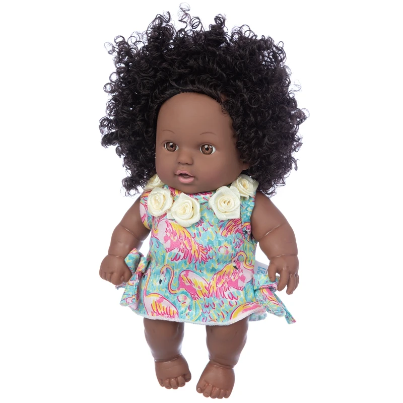 

New 8Inch Black doll Movable Joint Toy Christmas Best Gift For Baby Girl Mini Cute Explosive hairstyle Doll Children Gift