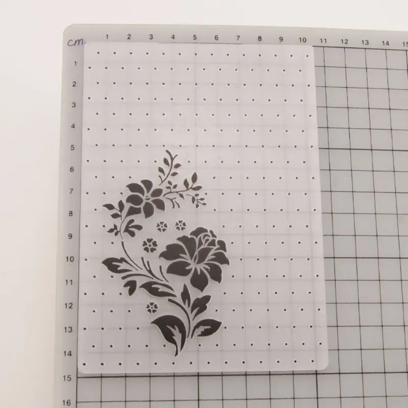 Unipue Flower Plastic Embossing Folder Template DIY Scrapbook Photo Album Card Making Decoration Crafts | Дом и сад