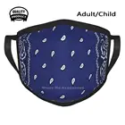 Бандана, новинка, Королевская Синяя мягкая теплая маска для рта, бандана, Королевский синий цвет, узор, гангстер, бандана, жизнь, городской, Калифорния, бедра