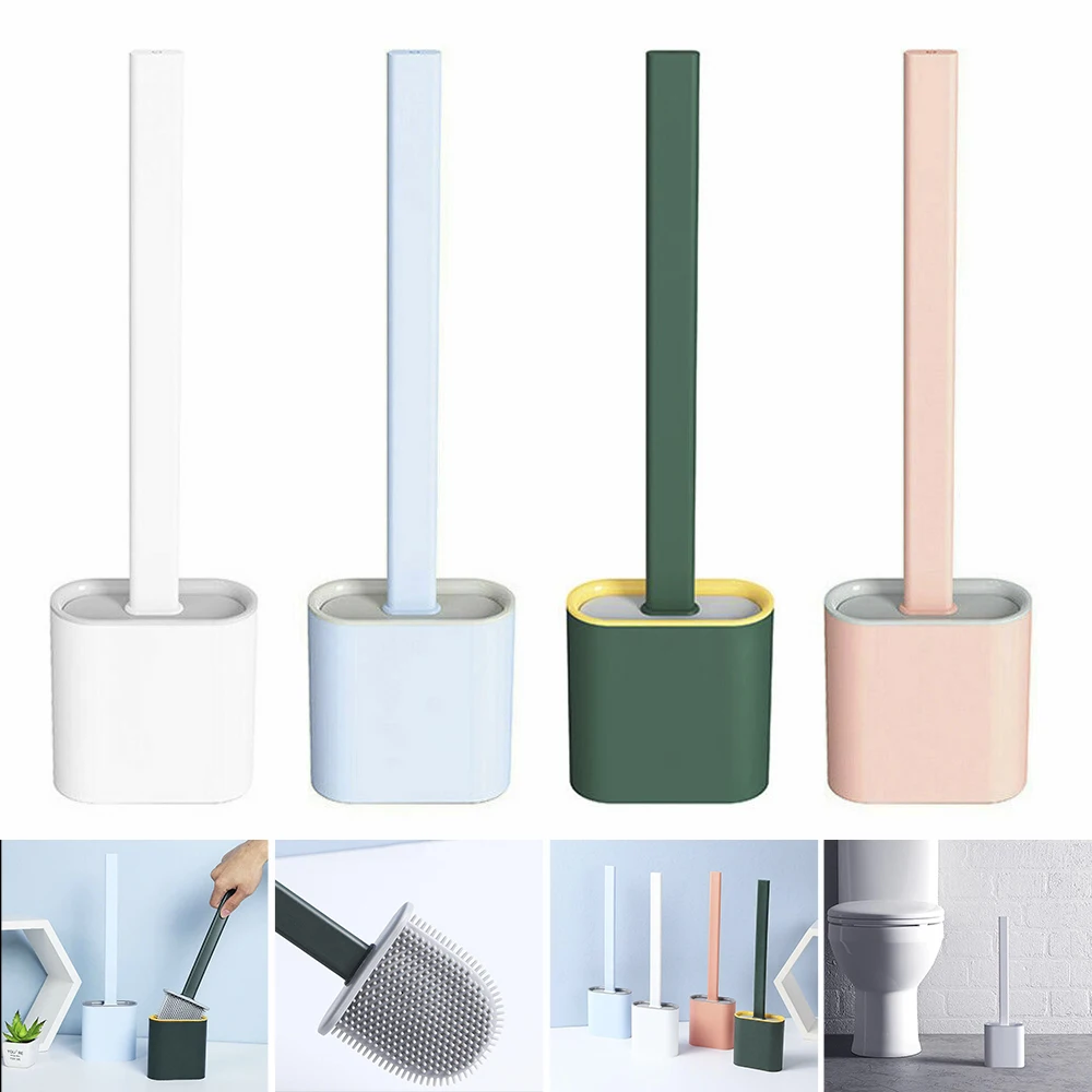 

Toilet Brush With Silicone Toilet Brush Holder Creative Soft Plastic Brush WC Gap Brush Long Handle Brush Toilet Brush Set