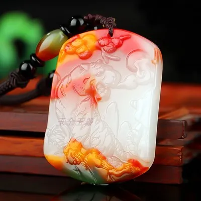 

Изысканный кулон Hetian Caiyu (Тигр)