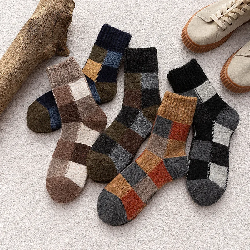 

Носки мужские шерстяные компрессионные, 5 цветов, на осень/зиму