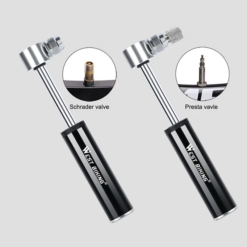 Ручной мини-насос для велосипеда портативный насос для велосипеда с иглой шланг аксессуары противоударное световое покрытие шина сплава.