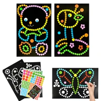 1015pcs diy colorful dot primary mosaic puzzle stickers games diy cartoon animal learning education toys for children kids gift
