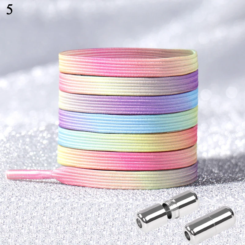 2020 New Elastic Locking Shoelaces No Tie Flat Locking Shoelaces Kids Adult Sneakers Lazy Laces Magnetic Shoes lace Strings