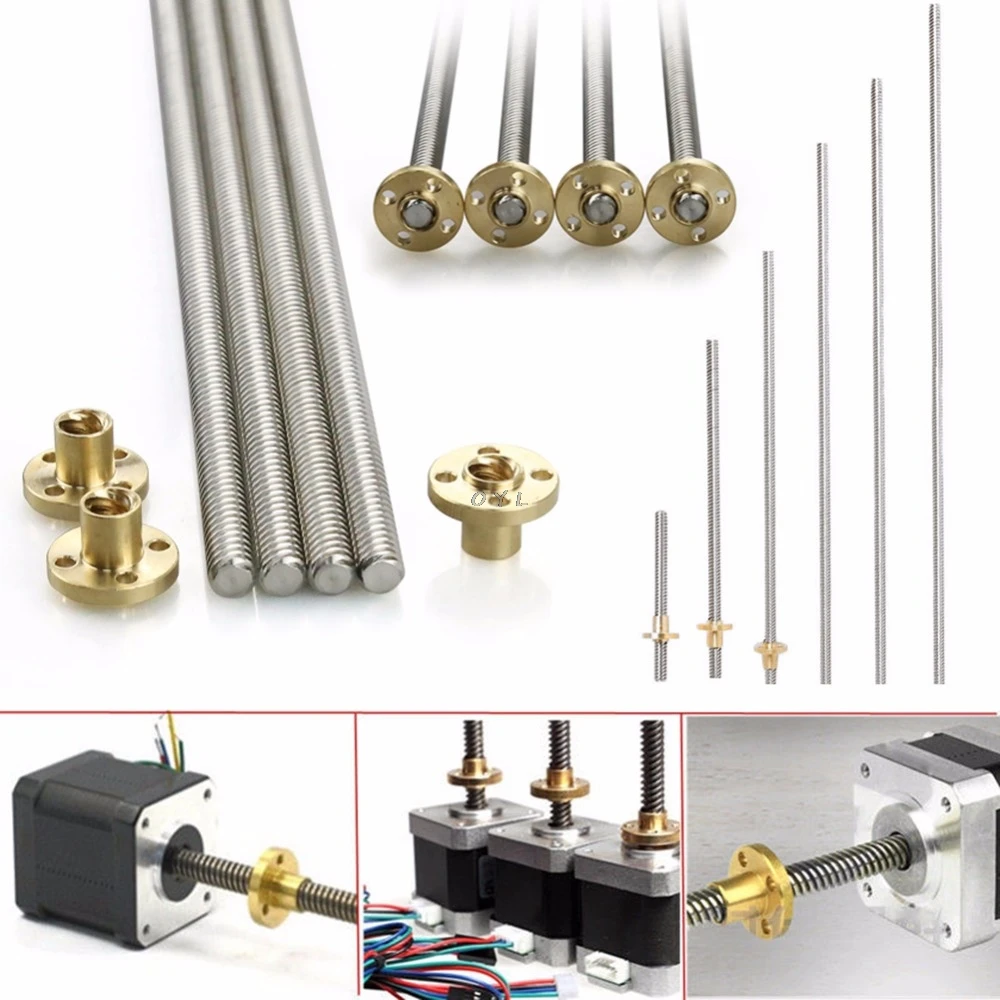 8 мм Acme резьбовой стержень из нержавеющей стали Leadscrew + T8 гайка для ЧПУ 3D принтера