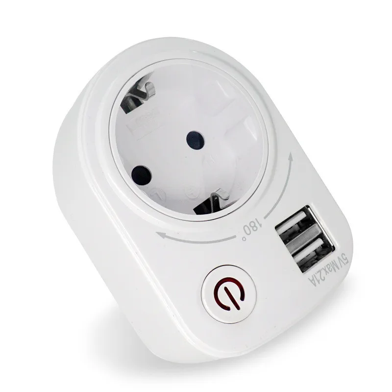 5 в 2 1 а Электрический адаптер зарядного устройства с двойным USB штепсельная вилка