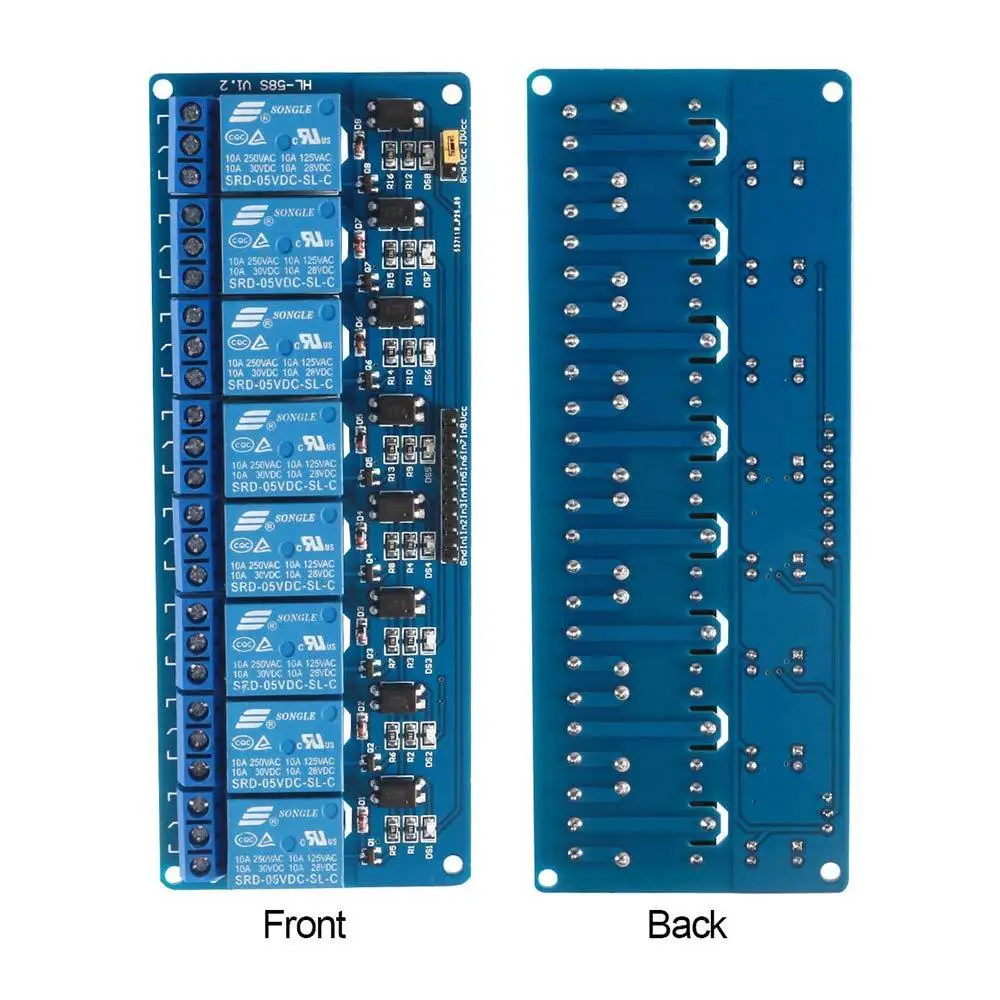 

8 Channel DC 5V Relay Module with Optocoupler for Arduino UNO R3 MEGA 2560 1280 DSP ARM PIC AVR STM32 Raspberry Pi