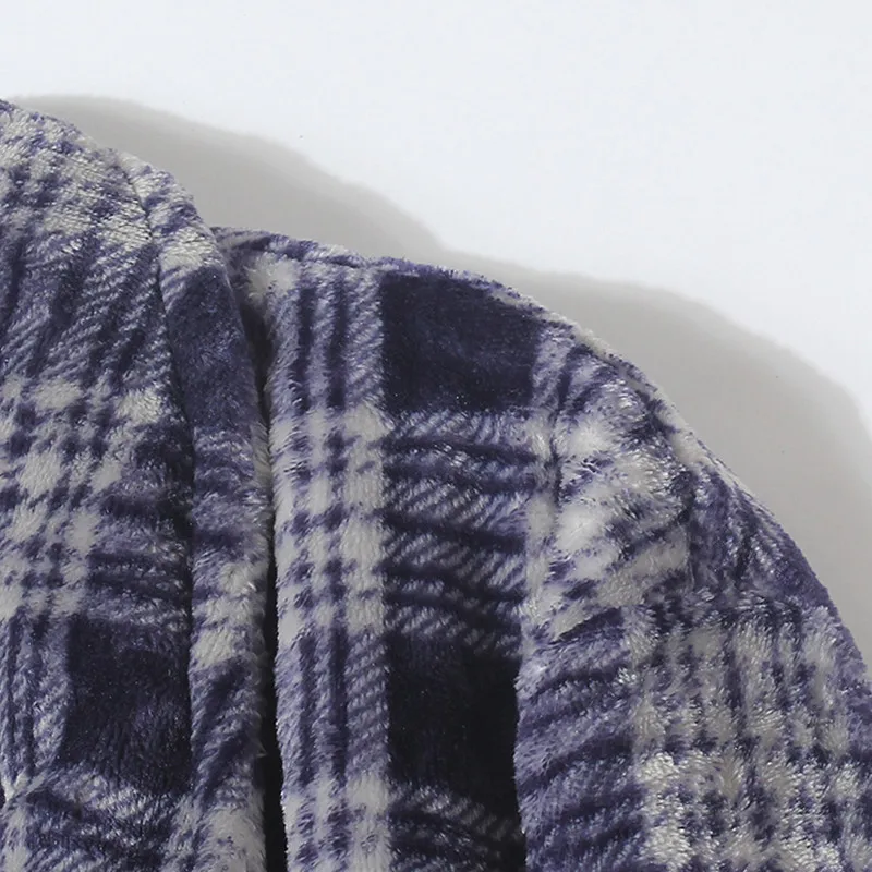 Nightgown For Men Winter Flannel Warm Robe