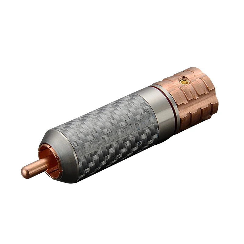 4PCS Viborg VR108 Pure Copper Carbon Fiber screws locking RCA plug connector for Hifi audio cable | Электроника