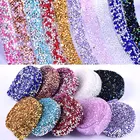 Стразы для горячей фиксации из смолы 15 мм, блестящие стразы в сеточку, Хрустальная цепочка, патчи для горячей фиксации, аппликация, сделай сам, украшения F0152