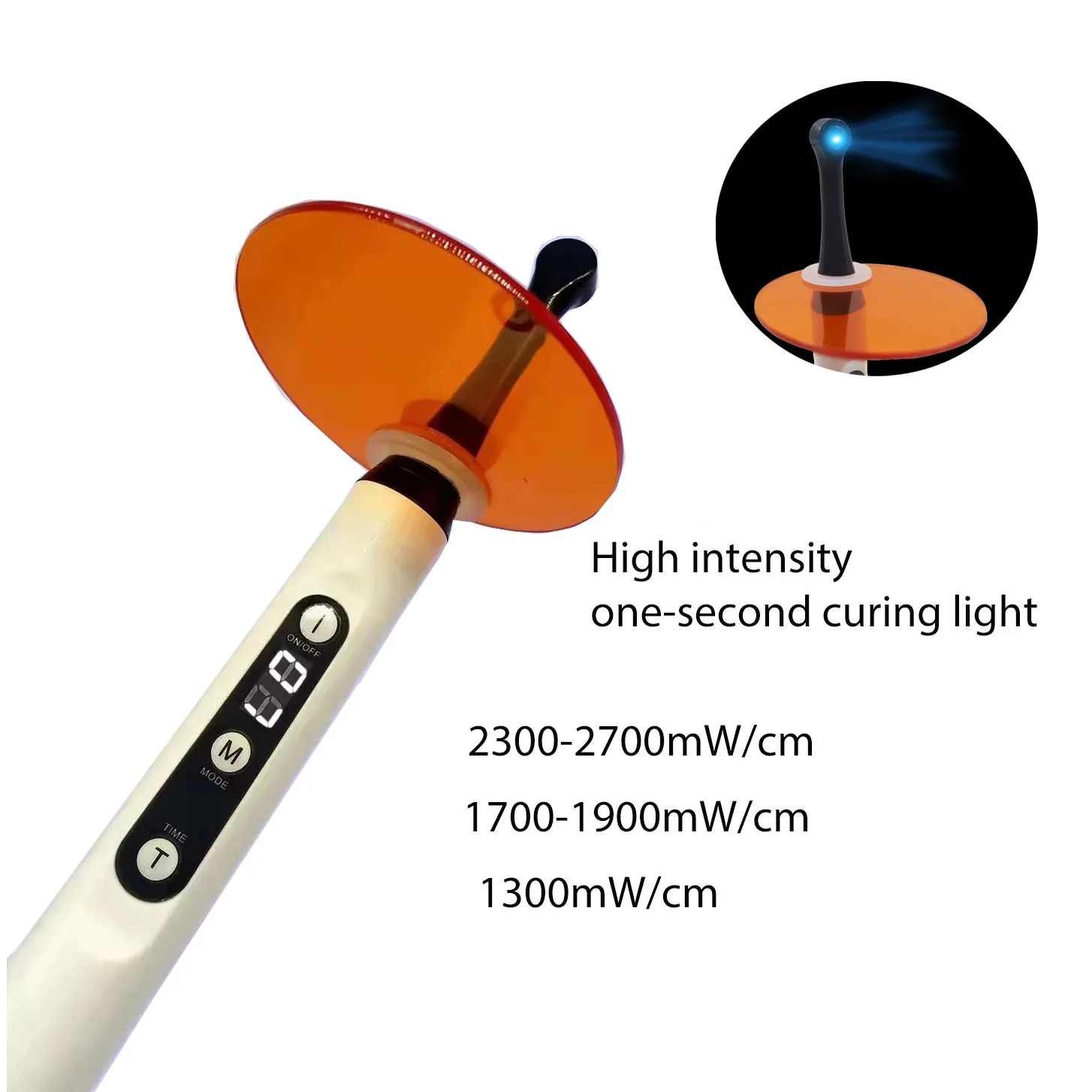 Dental Light Curing Machine 1 Second Wireless LED Cure Lamp Composite Resin Blue 2700mW/c㎡ 5W High Power Dentistry Equipments