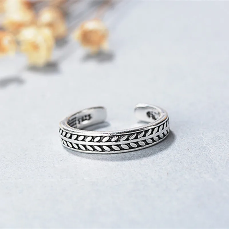 925 пробы серебро простое модное в форме оливы отверстия листьев ювелирные