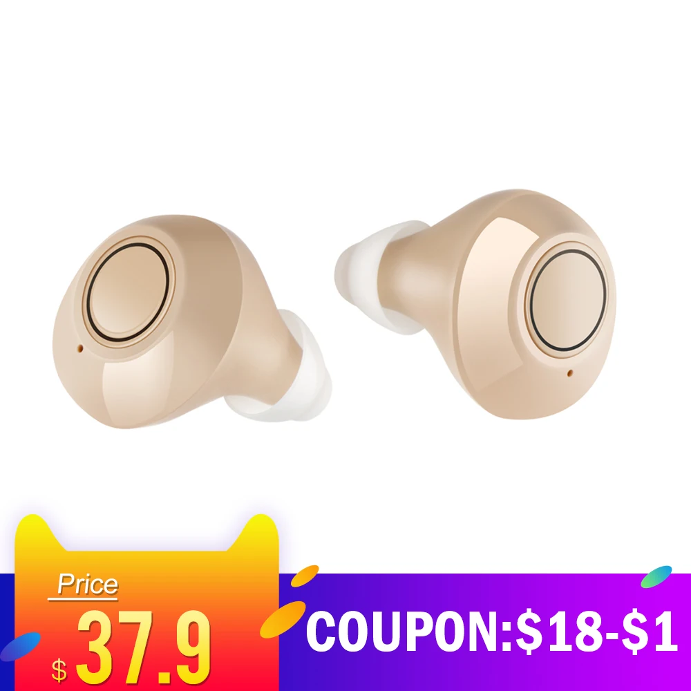 Цифровой слуховой аппарат мини перезаряжаемое ушное слуховое устройство