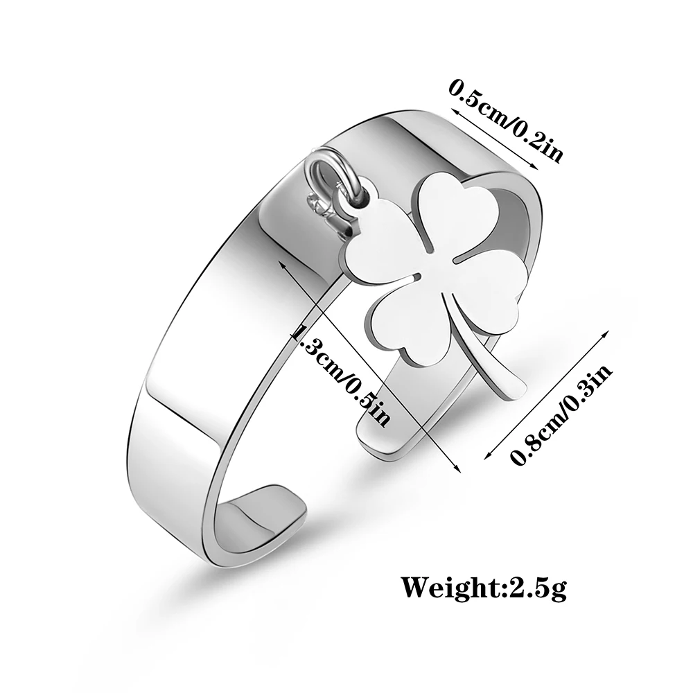 Кольца из нержавеющей стали для мужчин и женщин регулируемые открытые ювелирные