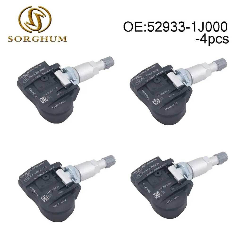 Датчик давления в шинах TPMS 52933 1J000 4 шт. подходит для HYUNDAI I20 SONATA VI SOLARIS KIA OPTIMA SORENTO II SOUL