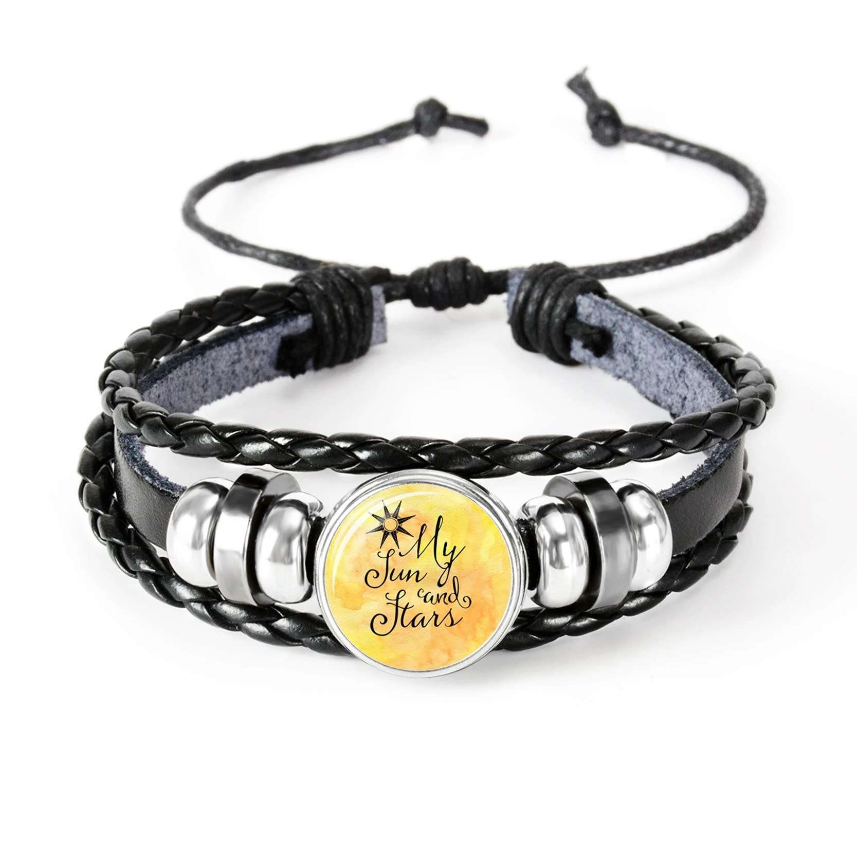 Быть сильной цитатой модный стеклянный купольный кабошон кожаные браслеты