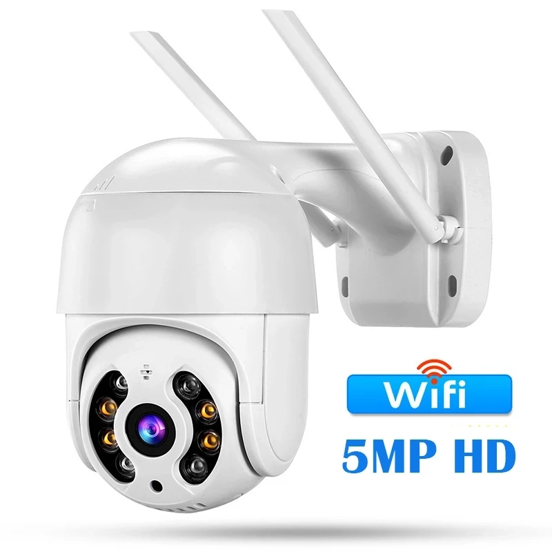 

Наружная Wi-Fi камера видеонаблюдения с 4-кратным цифровым зумом, беспроводная камера с датчиком присутствия, H.265, P2P, аудио, 3 Мп, 5 МП, IP-камера в...