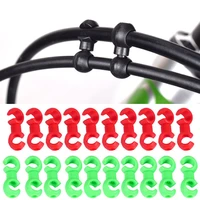 10pcs s shaped hook clips rotating bike brake gear cross cable tidy clip to organize brakes cables for mtb road bicycle designed