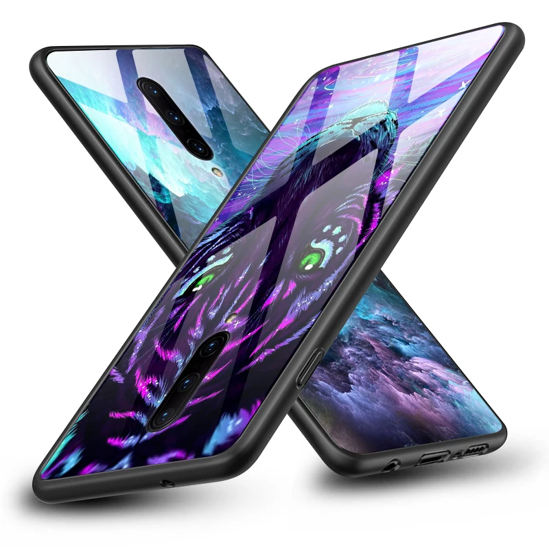 Чехол из закаленного стекла для Samsung Galaxy S8 S9 S10 Plus, чехол для телефона OnePlus 3 3T 5 5T 6 6T 7 7 Pro, ударопрочный жесткий чехол из ТПУ